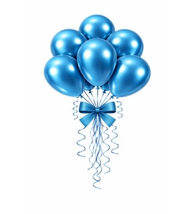 Beysüs Mavi Krom Balon 7 adet 12inç