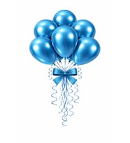Beysüs Mavi Krom Balon 7 adet 12inç