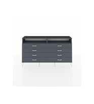 Arges Konsol 2 Raflı 8 Çekmeceli  176x30x99 Antrasit-Antrasit