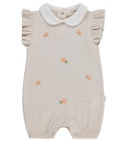 Civil Baby Çiçek Nakış 6-18 Ay Tulum - Bej