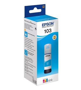 EPSON 103 C ORJİNAL MAVİ / CYAN MÜREKKEP L3110/3111/L3150/L5190
