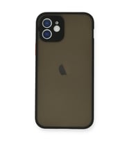 İphone 12 Mini Kılıf Montreal Silikon Kapak - Siyah