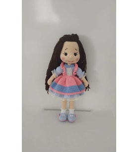 Dora Bebek Amigurumi Organik Oyuncak
