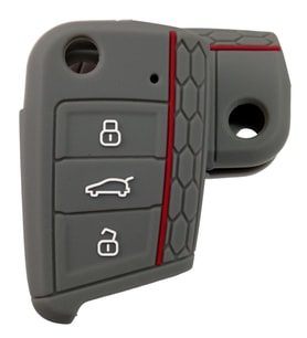 Polo 6 Golf 7 Seat Skoda Octavia A7 MQB Silikon Anahtar Kumanda Kılıfı Oto Anahtarlık Gri