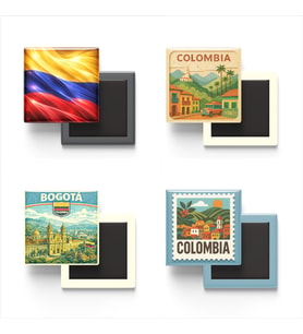 Buzdolap Magnetleri - Kolombiya Bogotá - Colombia - 4'lü Set Magneti