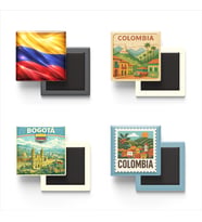 Buzdolap Magnetleri - Kolombiya Bogotá - Colombia - 4'lü Set Magneti