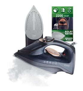 Kiwi KSI-6345 Akıllı Buharlı Ütü Mavi Siyah