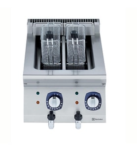 Electrolux Professional Endüstriyel 2x5 Lt Elektrikli Set Üstü Fritöz, 2 Hazneli, Isıtıcılar Hazne İçinde, 2 Sepetli, Derinlik 730 Mm - 400 Mm E7FRED2A00