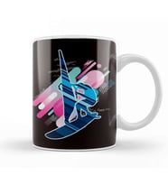 Windsurfing Abstract Windsurfer Sailboarding Water Sports Kupa Bardak Porselen