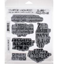 Tim Holtz - Stampers Anon CMS397 Faded Tim Holtz Stamp Cling RBBR Damga Seti, Fadd, Gizli Tip, Tek Beden
