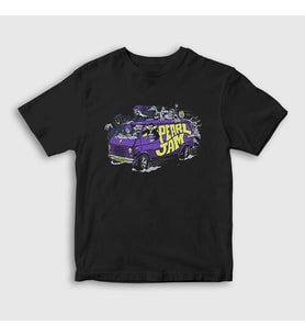 Presmono Unisex Çocuk Siyah Van Pearl Jam T-Shirt 74548tt