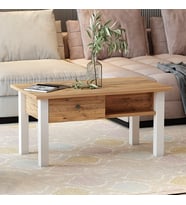 Orta Sehpa Loft Beyaz Antik Çam