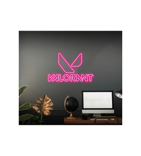 VALORANT Yazılı ve Şekilli Neon Tabela