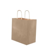 Burgu Saplı Kraft Kağıt Çanta 33x20x32 cm - 25 Adet
