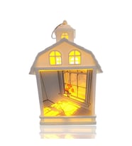 Ev Manzaralı Dekoratif Işıklı Led Gece Lambası Beyaz