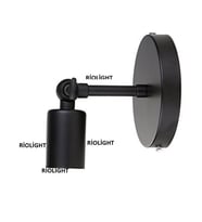 RIOLIGHT MAFSALLI SİYAH METAL APLİK (Siyah - Beyaz)