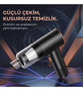 Yüksek Emiş Güçlü Kablosuz Araç Ve Ev Süpürgesi Şarjlı Mini El Süpürgesi Üfleme Ve Hava Pompalı 4 in 1