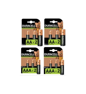 Duracell Şarj Edilebilir Pil Seti 1300Mah+2500Mah+750Mah+900Mah 8 Adet Pil Seti