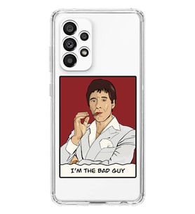 Samsung Galaxy A52 Uyumlu Scarface Tony Montana Tasarımlı Şeffaf Telefon Kılıfı