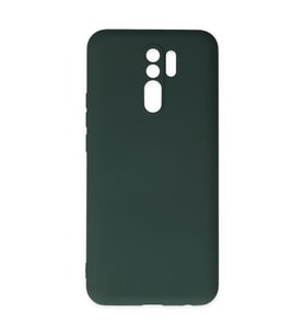 Xiaomi Redmi 9 Kılıf Nano İçi Kadife Silikon - Koyu Yeşil