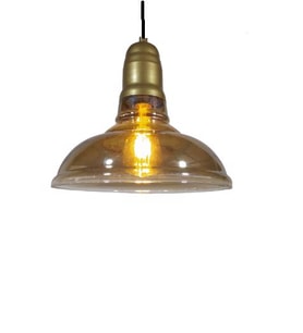 MYLİGHTS  VİNTAGE BAL CAM RUSTİK TEKLİ SARKIT AVİZE EN  30 CM (Siyah)