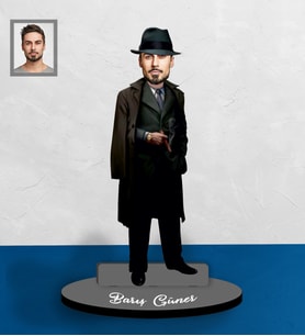 Kişiye Özel Babalar Günü Godfather Baba Karikatürlü Ahşap Biblo Model-5-2-Eco