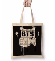 Bts Logo Bez Çanta Uzun Saplı