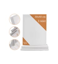 30x40 cm 3 Adet Dikdörtgen Boş Tuval Tablo