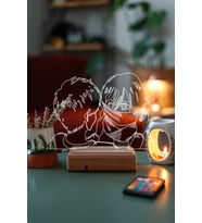Attack on Titan Mikasa - Eren 16 Renk Gece Lambası
