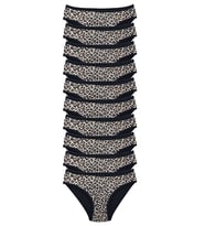 10 Adet Leopar Desenli Likralı Yumuşak Dokulu Kadın Slip Külot