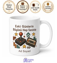 Retro Atari Oyunları Kasetçalar Nostalji Köşesi Kupa Bardak Hediye