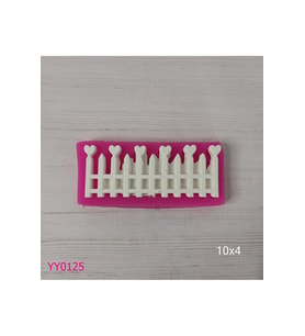 YY0125 Uçları Kalpli Çit Silikon Kalıp