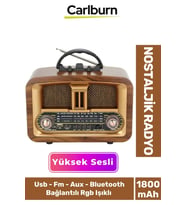 Kaliteli Yüksek Sesli Retro Şık Ahşap Bluetooth Bağlantılı Fm Usb Tf Aux Şarjlı Nostaljik Radyo