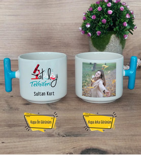 Patoloji Teknikeri Kupa Bardak Fotoğraflı T Mavi Kulplu Tıp Bayramı Hediyesi