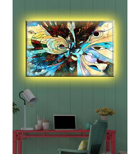Led Işıklı Sanatsal Kanvas Tablo