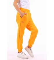 Toontoy Kız Çocuk Nakışlı Eşofman Alt (Oranj)