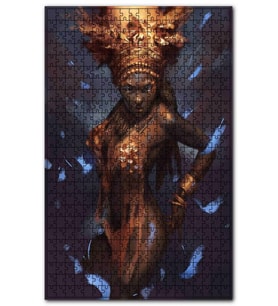 Cakapuzzle Siyahi Büyücü Kadın Puzzle Yapboz MDF (Ahşap) (120 Parça)