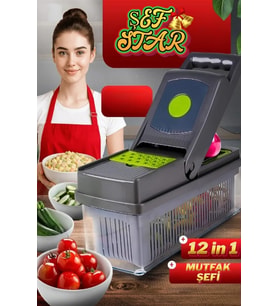 12'in 1 Çok Fonksiyonlu Rende ve Doğrayıcı Seti, Pratik ve Kullanışlı