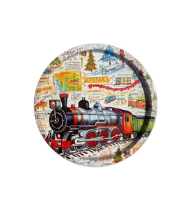 Prestijli Metal Yuvarlak Dekor Tepsi 35 cm – Özel Tasarım