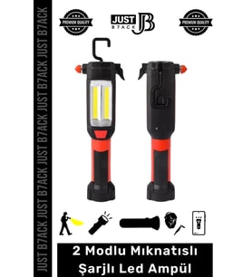 #MıknatıslıLamba 2 Modlu Kauçuk Mıknatıs Sabitlenir Asılabilir 220V Şarjlı Kamp Ev Ofis Led Ampül
