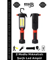 #MıknatıslıLamba 2 Modlu Kauçuk Mıknatıs Sabitlenir Asılabilir 220V Şarjlı Kamp Ev Ofis Led Ampül