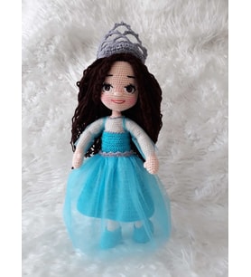 Prenses Elsa Amigurumi Organik Oyuncak