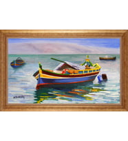 ALTIN ÇERÇEVELİ PASPARTULU TABLO CR1217