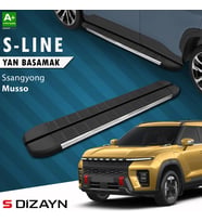 S-Dizayn Ssangyong Musso Elektrikli S-Line Krom Yan Basamak 223 Cm 2025 Üzeri A+ Kalite
