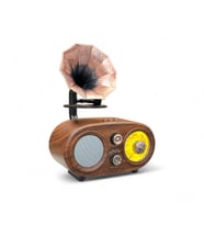 Nostaljik Gramafon Tasarım Radyo,Trend Nostalji Radyo Bluetooth Özellikli (Açık Kahve-Ekru)