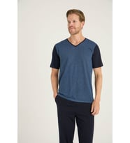 Erkek V.Yaka Pijama Takımı Modern Tasarım 2100 (İndigo)