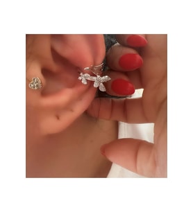 KELEBEKLİ KIKIRDAK (EARCUFF) KÜPE-GÜMÜŞ RENK ACR7963