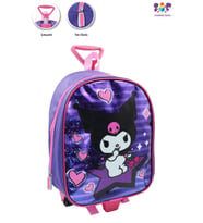 Parlak Kuromi Çekçekli Anaokulu Çantası - Çocuk Çanta - Kreş Çantası - Kuromi Çanta (Mor)