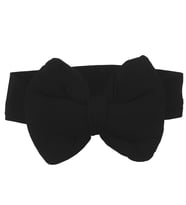 Kız Bebek Büyük Fiyonklu Siyah Bandana (Standart)