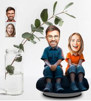 Kişiye Özel Sevgili Tasarımlı Karikatür Ahşap Biblo Model-41